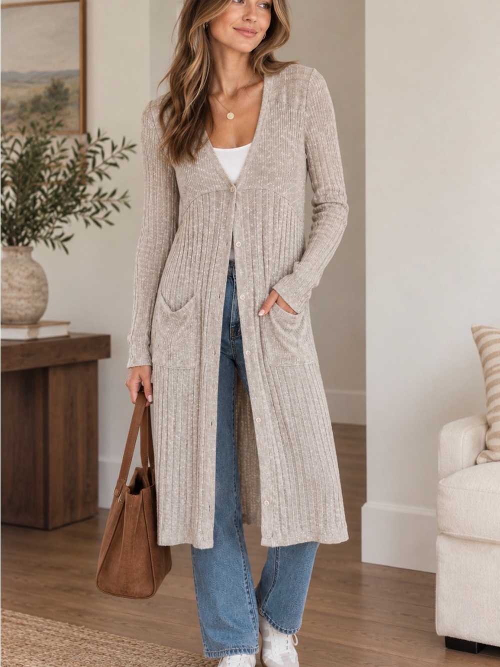 Anthropologie Saturday Sunday Duster Sweater Cardigan S Layering Chic Cozy